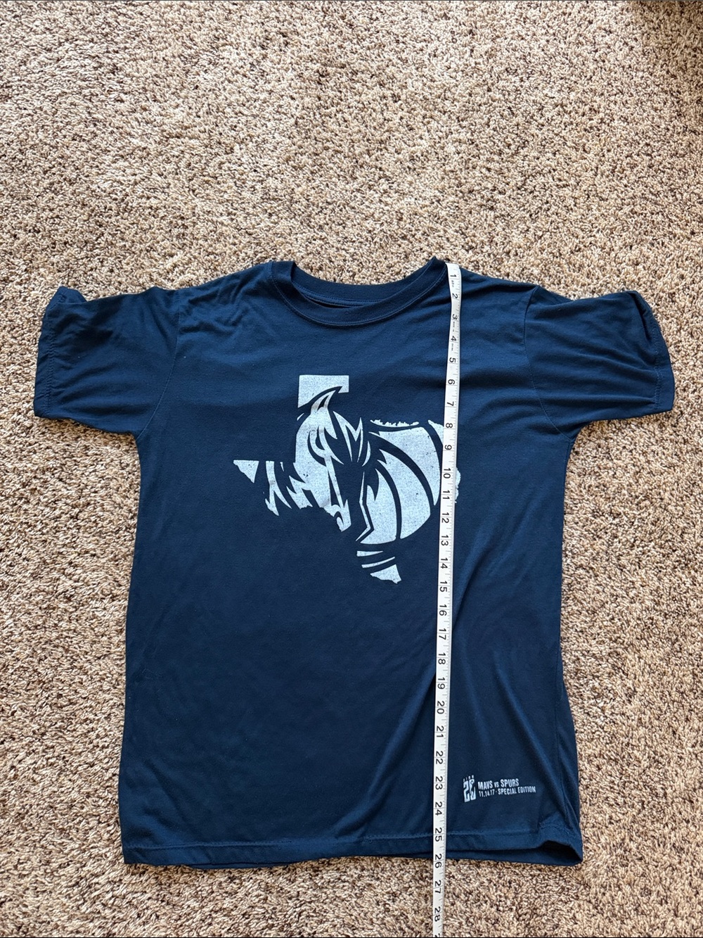 Dallas Mavericks Vintage 2017 Game Shirt VS Spurs Special Edition. Size Medium